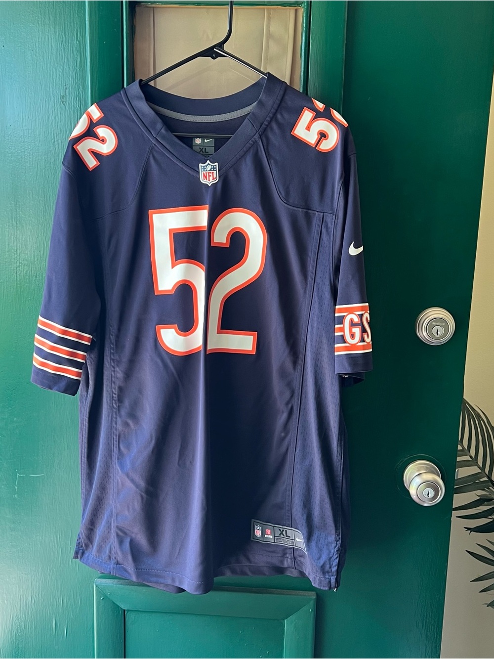 NFL Bears player Mack Navy and Orange  Team Jersey Tag Detail - XL